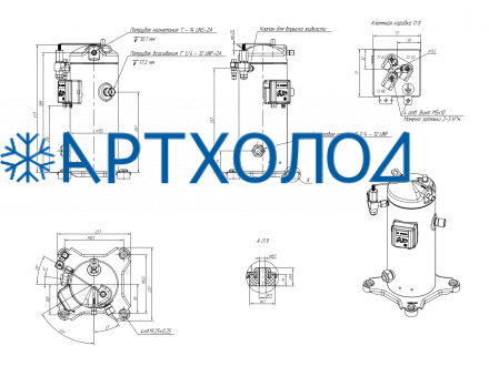 Компрессор спиральный RCL11E4LT8CA (141R9533) Ридан Компрессор спиральный RCL11E4LT8CA (141R9533) Ридан